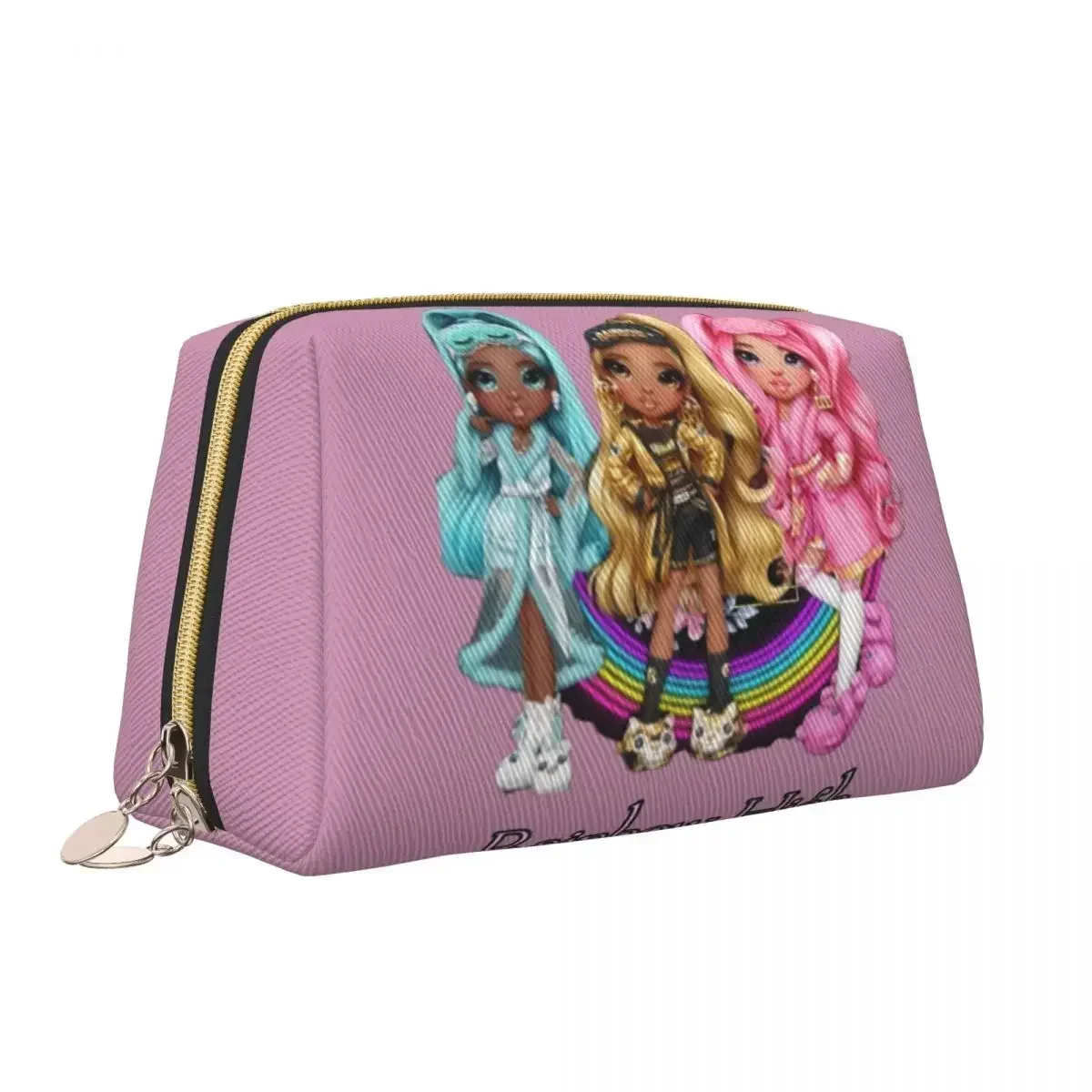 Rainbow High Dolls Toiletry Bag Portable Cartoon Animation Cosmetic Makeup Organizer for Women Beauty Storage Dopp Kit Case image 2