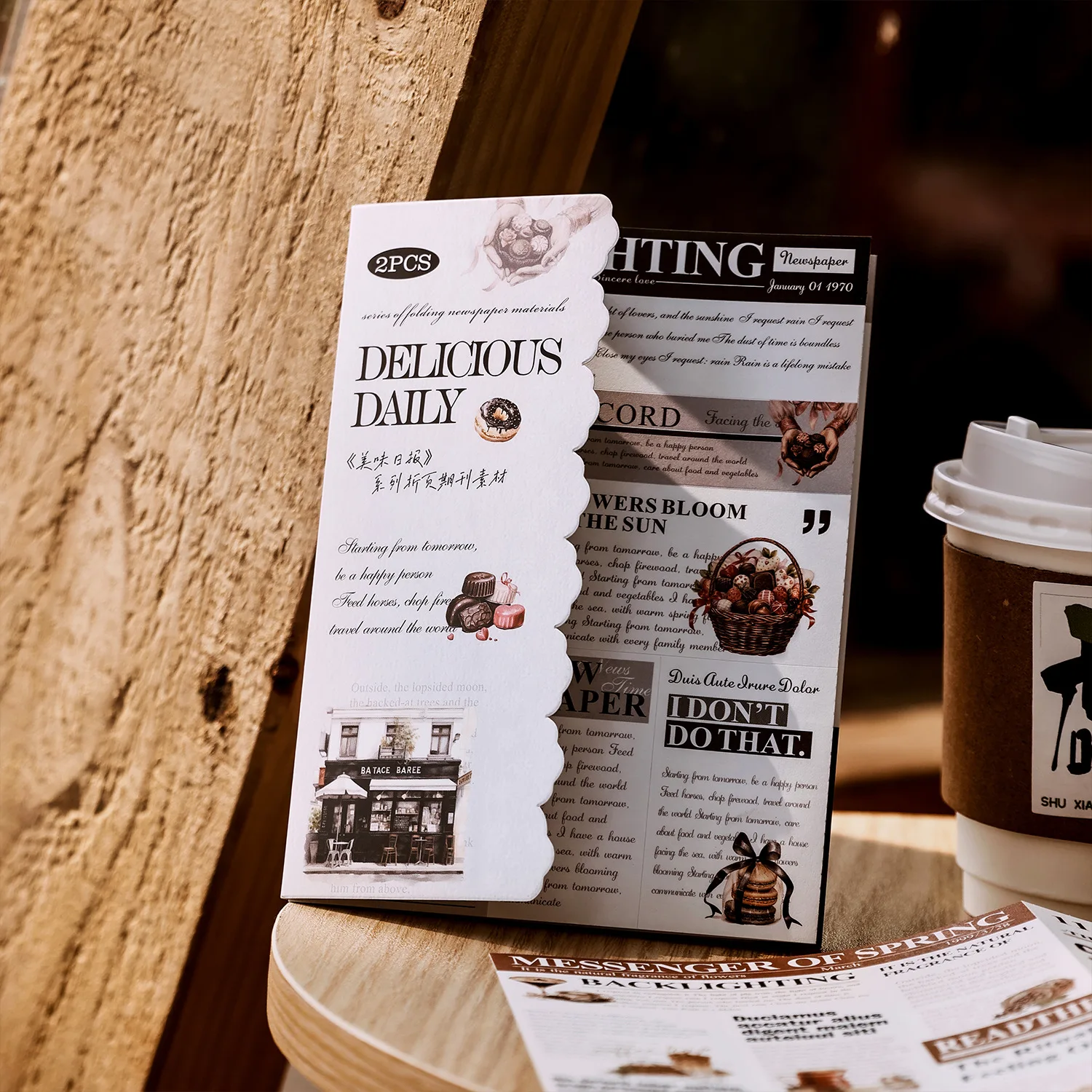 

2pcs/lot Memo Pads Material Paper Tasty Daily Junk Journal Scrapbooking Cards Retro Background Decoration Paper