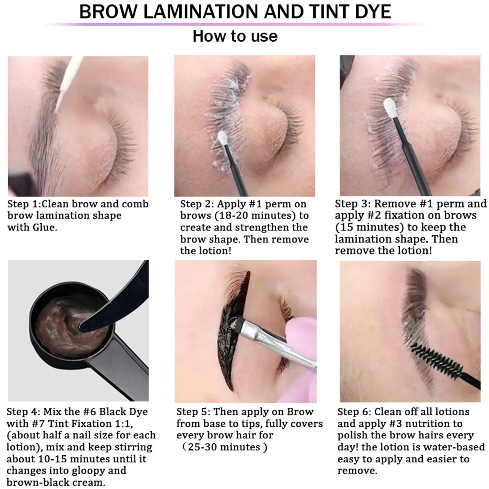 Semi-permanente Lash Lift and Tint Kit, Curling de cílios, Lash Extension Set, Lash Curling, Novo, 6-8 semanas