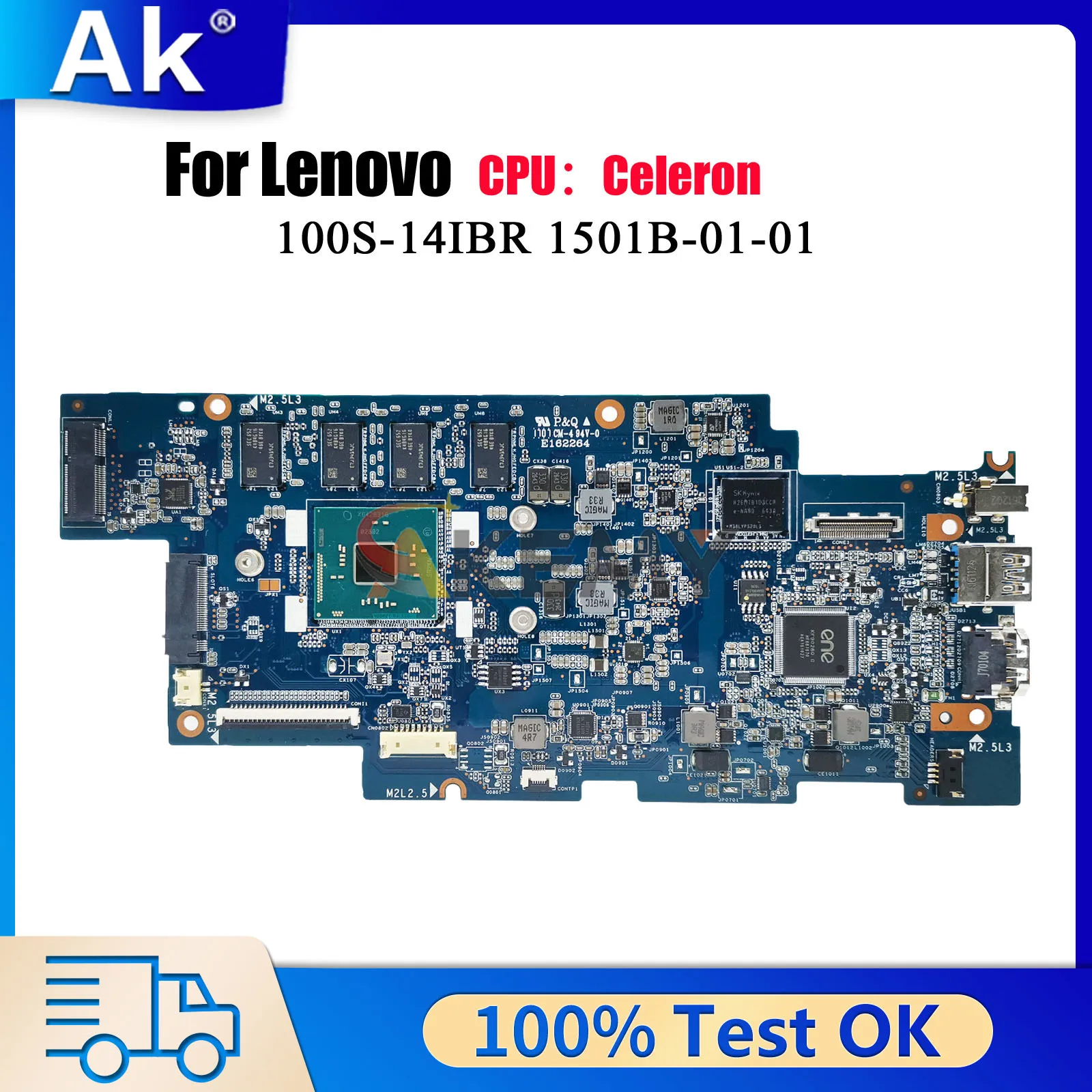 Płyta główna do laptopa Lenovo Ideapad 100S-14IBR z procesorem N3050 N3060, 2GB 4GB RAM, 100% przetestowana.