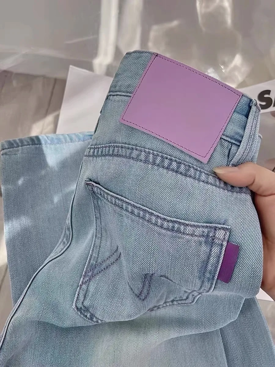 

Summer Thin Wide Straight Leg Jeans Women's High Waist Loose Slimming Drapey Comfortable Cool Denim Pants