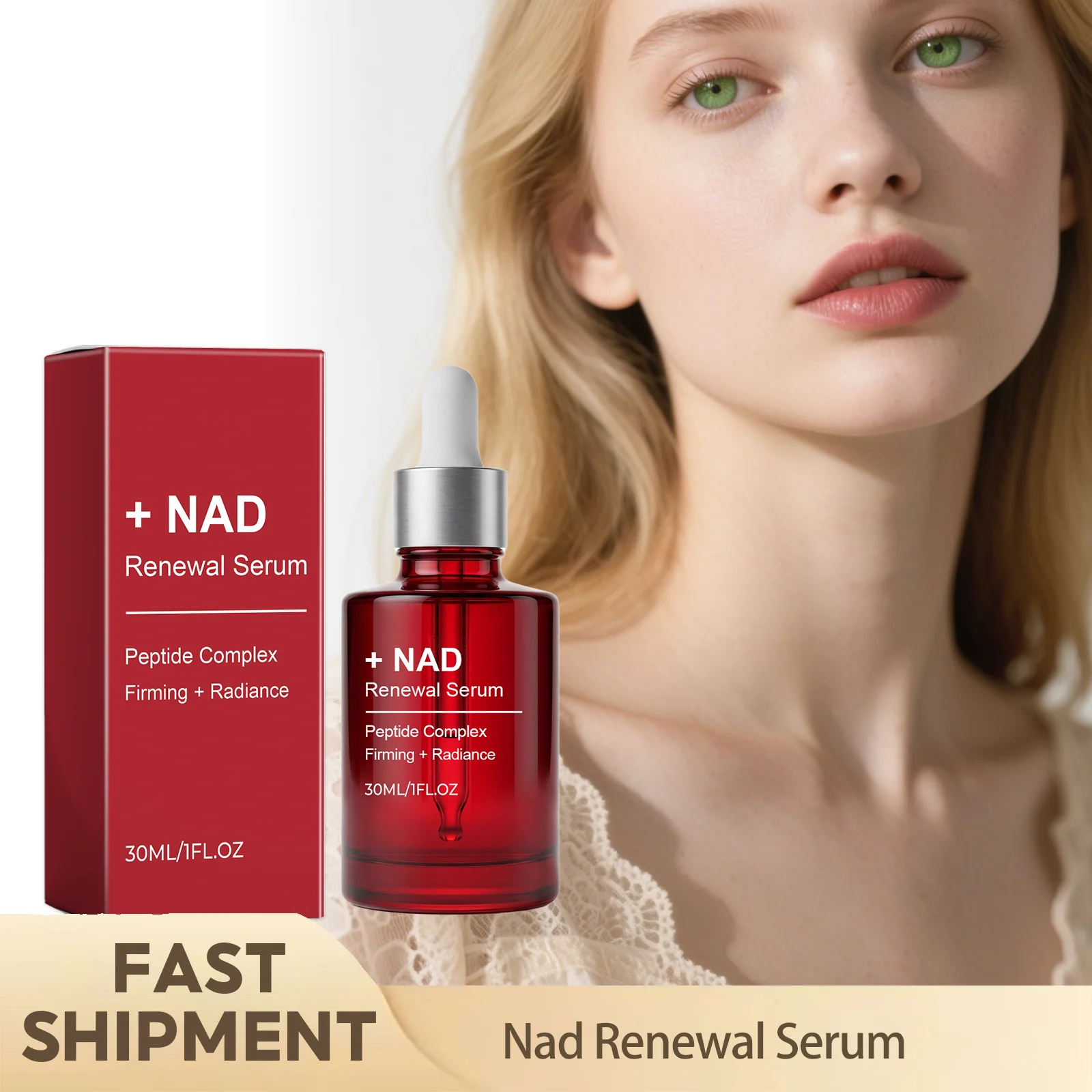 Nad Renewal Serum Anti Wrinkle Hydration Brightening Smoothing Skin Texture Improve Uneven Tone Anti Aging Face Skin Care 30ml