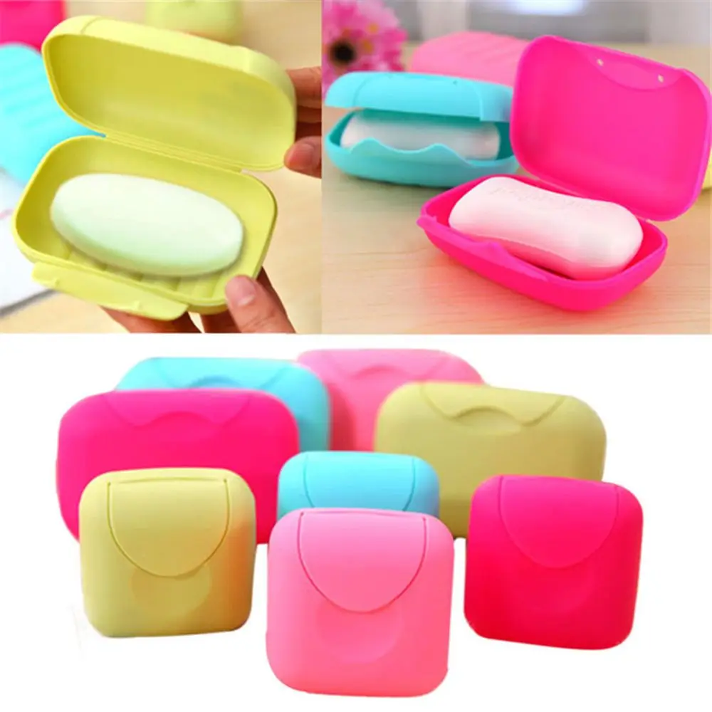 Portable Travel Soap Box Waterproof Leak Proof Stylish Compact Easy To Carry Bathroom Storage Sealed Box Soap Dishes Container