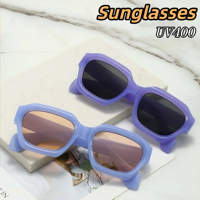 

Fashionable Irregular Polygonal UV400 Sunglasses Versatile Luxury Unisex Sturdy and Durable UV Resistant Shades Glasses