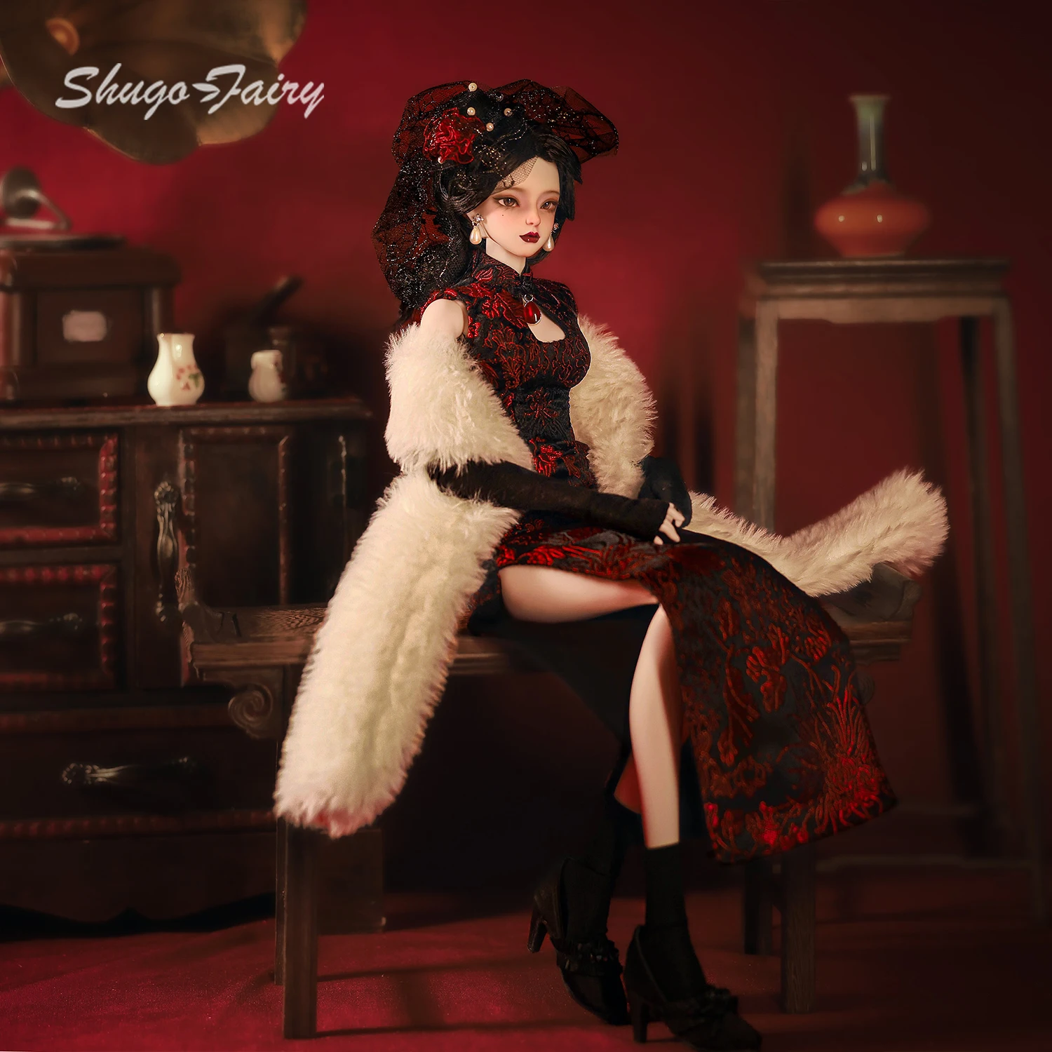 ShugaFairy Cleo B 1/4 BJD Doll Elegant & Attractive Republic-era Chanteuse Full Set Curvy Body Collectible Art Figure