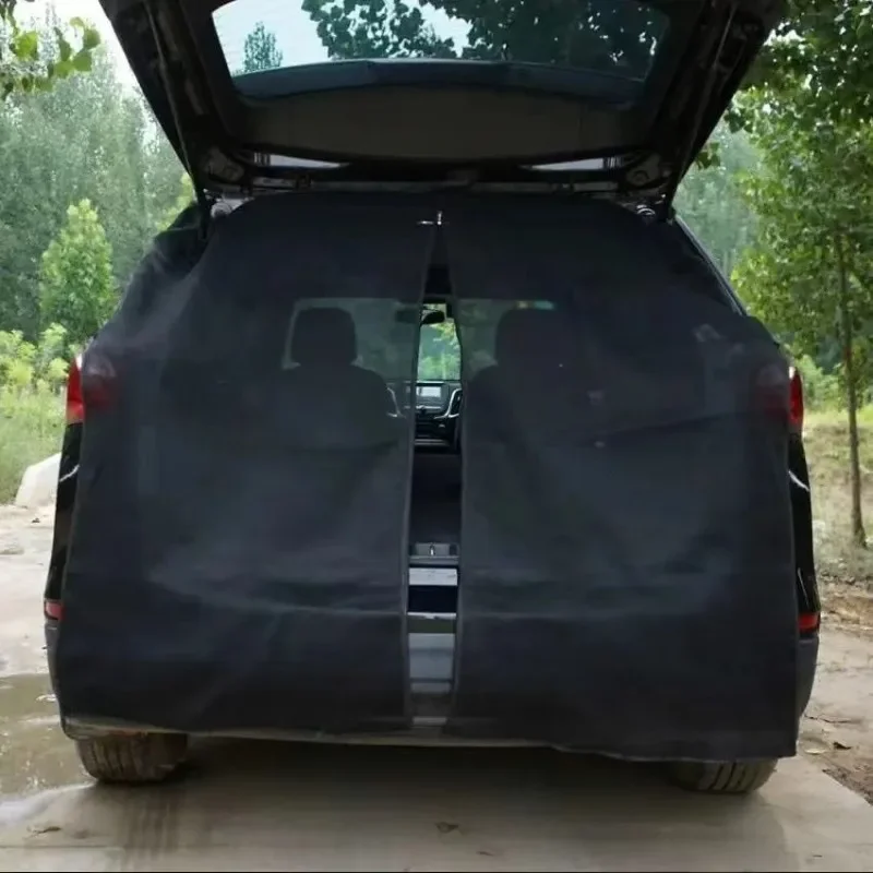 Car trunk tailgate magnetic suction anti-mosquito equipment shading ventilation screen anti-mosquito magnetic suction rear