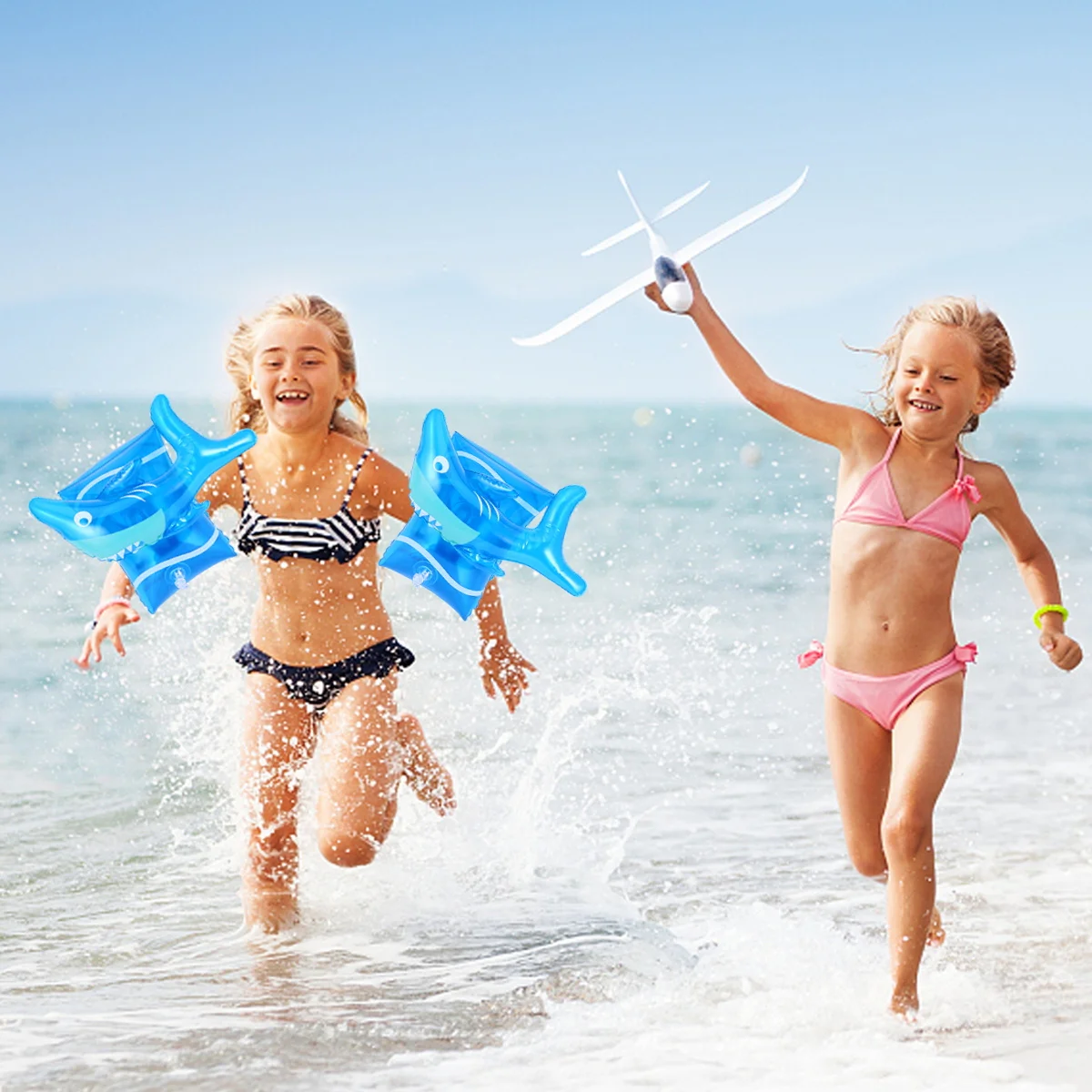 

1Pair Inflatable Floating Arm Bands Swimming Sleeves Kids Durable Lightweight Swimming Tool Inflatable Arm Bands