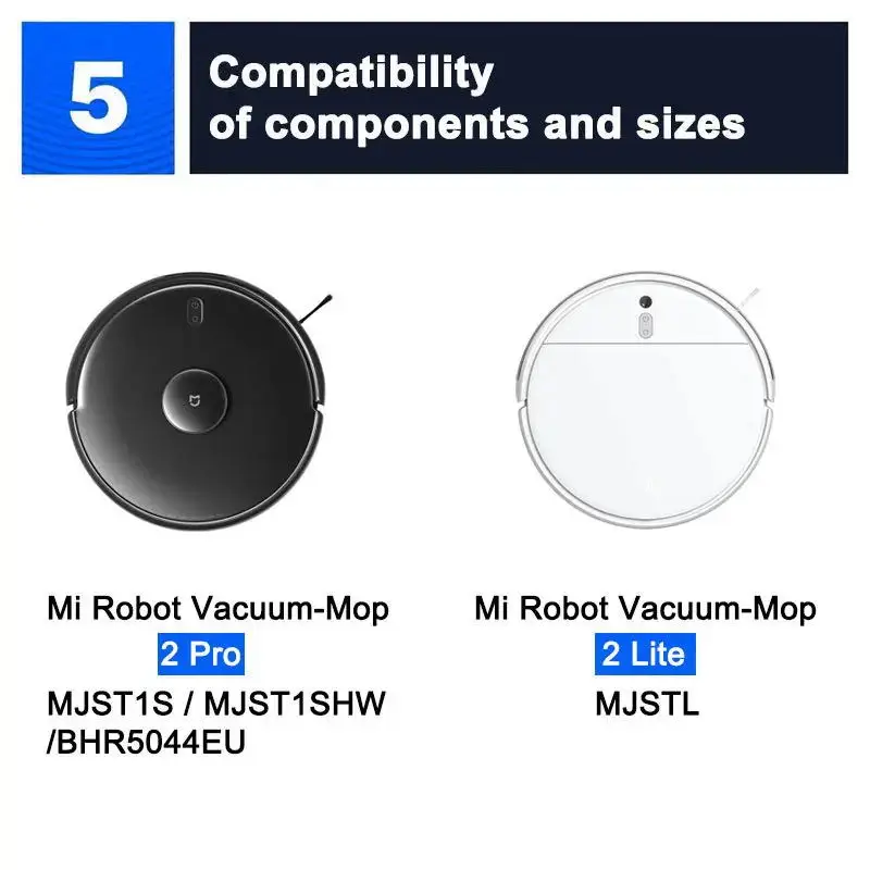 For Xiaomi Mi Robot Vacuum-Mop 2 Pro/Lite MJST1SHW MJSTL Hepa Filter Mop Cloth Main Side Brush Mijia Vacuum Cleaner Accessories