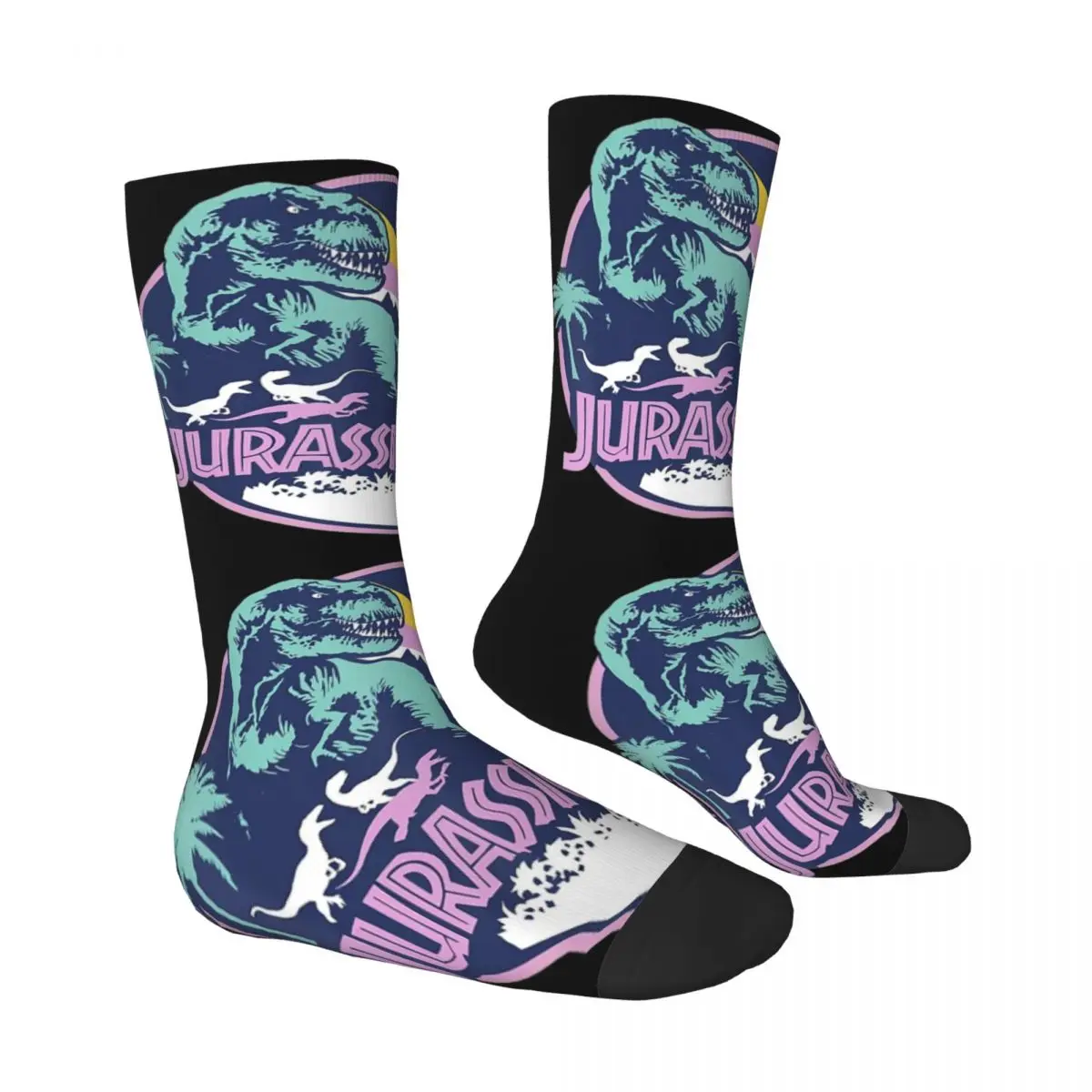 Jurassics Park Fossil Logo Stockings Design Kawaii Socks Autumn Non Slip Socks Men Running Sports Breathable Socks