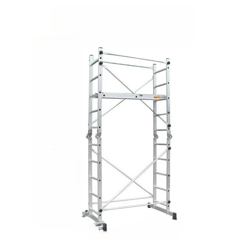 Alloy scaffolding movable telescopic scaffolding factory direct folding engineering ladder platform. Easy to install and operate