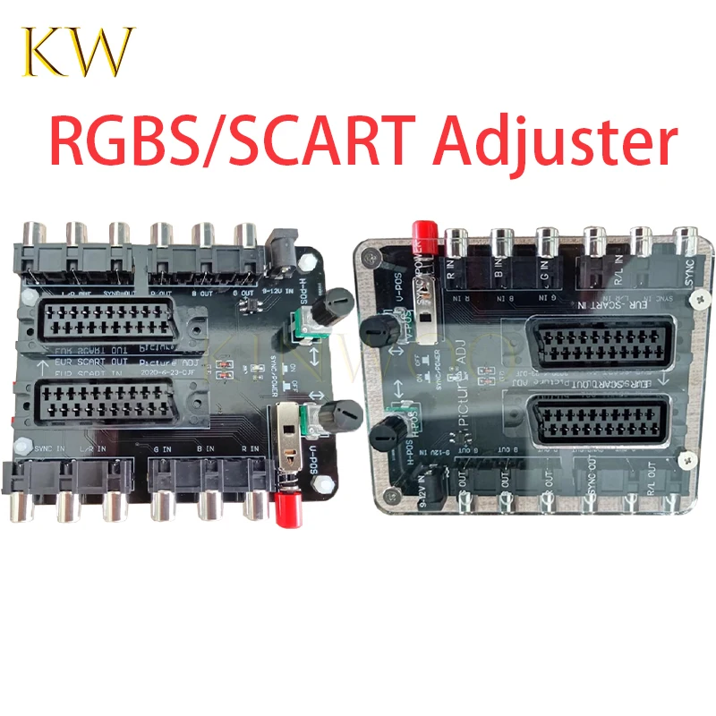 RGBS/SCART European Standard Picture Adjuster with shell Adjustable Screen Conversion PCB for adjust Image Position