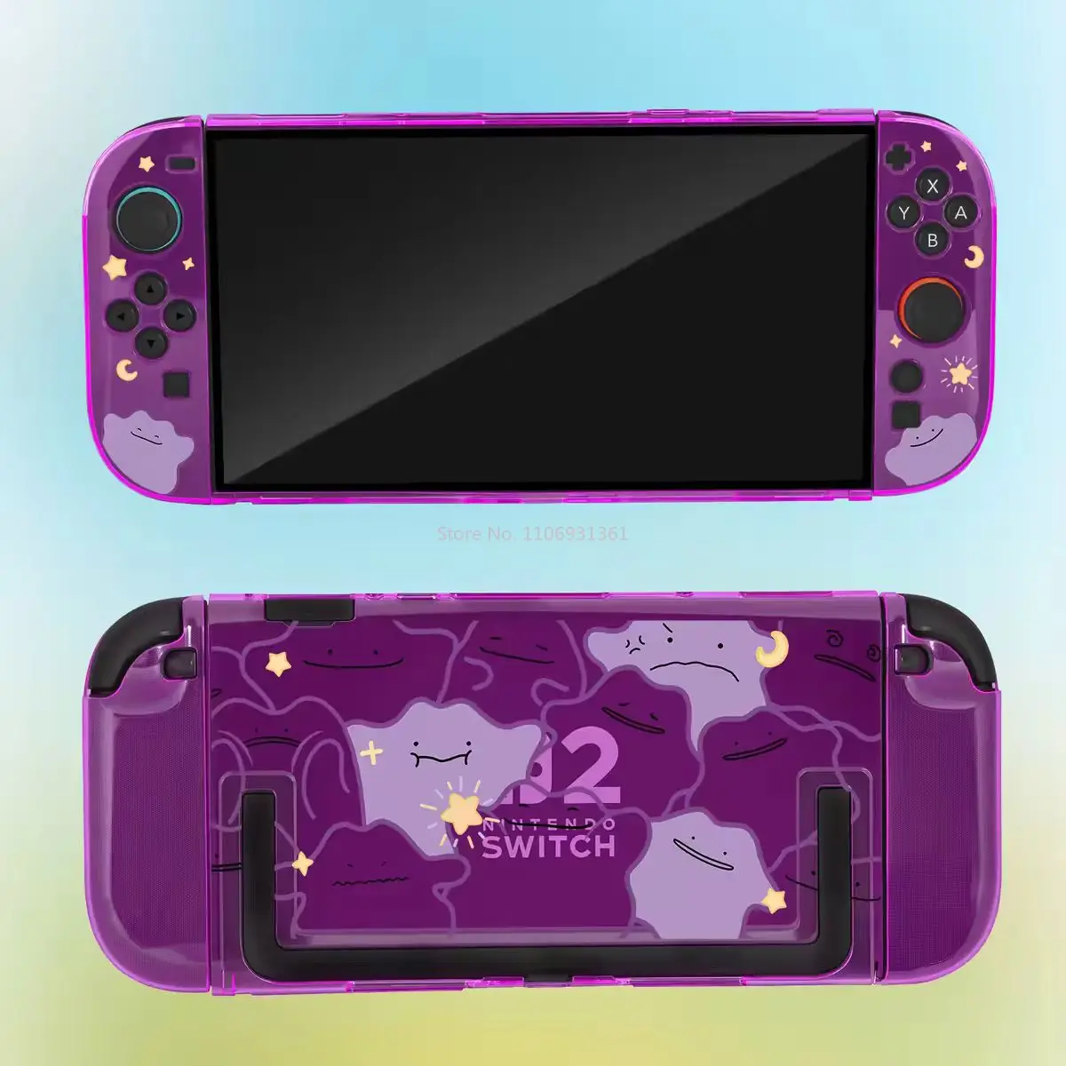 New Pokemon Switch 2 Split Protective Case For Ns2 Game Console Anti Scratch Gaming Accessories Ditto Pikachu Pattern Cover view 5