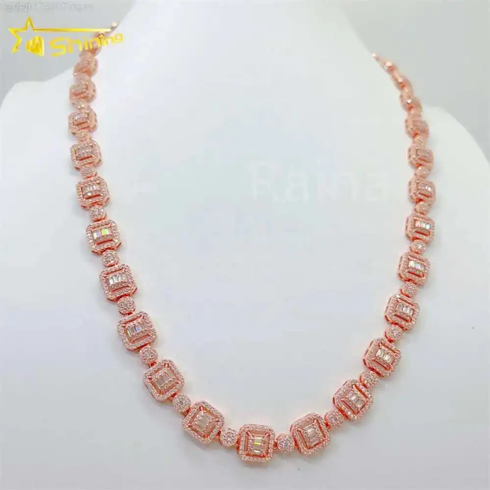 

Пройти тестер бриллиантов, стерлинговое серебро, Vvs Moiddanite, багетная цепочка, модное ювелирное ожерелье