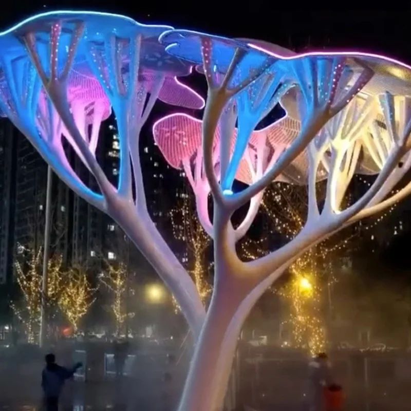 

Park Scenic Area Water Mist Tree Lamp Outdoor IP65 Waterproof Colorful Large Landscape Light Led Modeling Tree