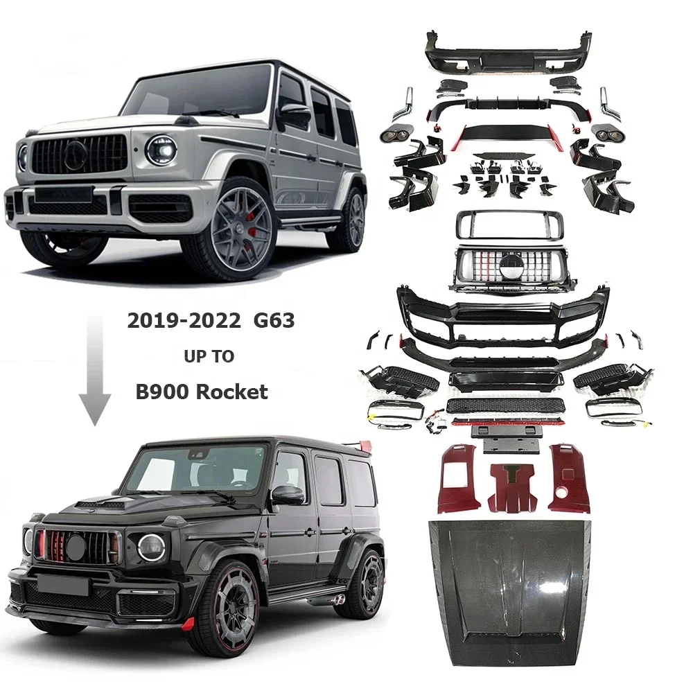 2021 2022  G class W463A W464 G63  Rocket style Body kit  Car Bumpers  for  Mercedes G63 to  B900 Rocket Kit