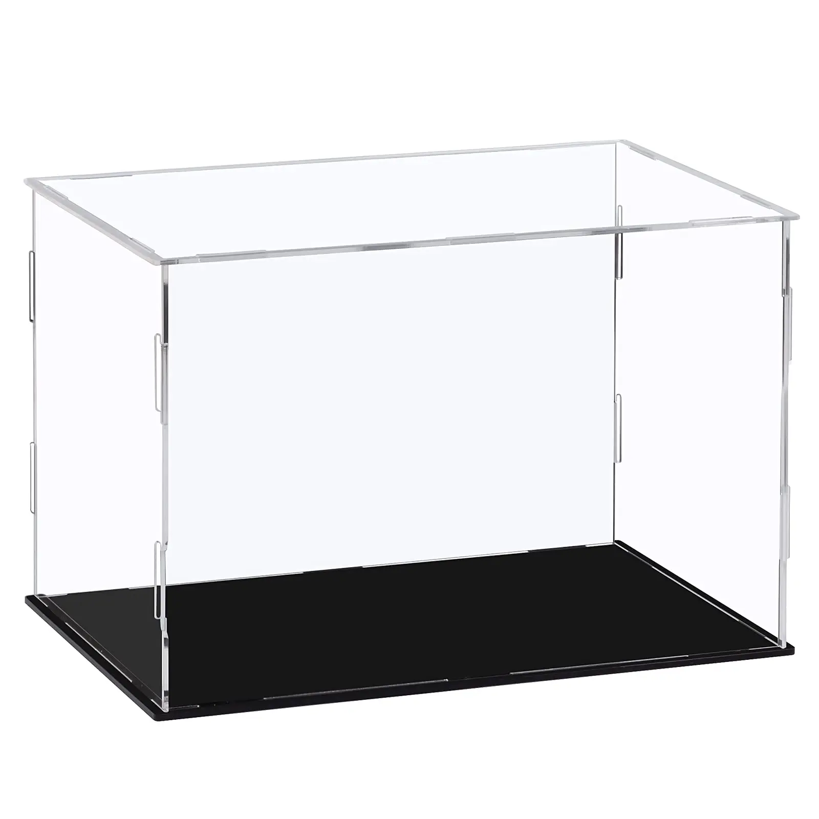 Acrylic Display Case Clear Display Box with Mirror Countertop Cube for Collectibles, Action Figures, Miniature Figurines Dustpro