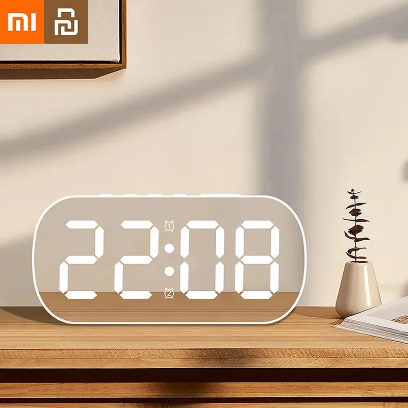 Xiaomi Digital Alarm Clock Desktop Table Clock Teperature Calendar LED Display Electronic Alarm Clocks Snooze Funtion Night Mode