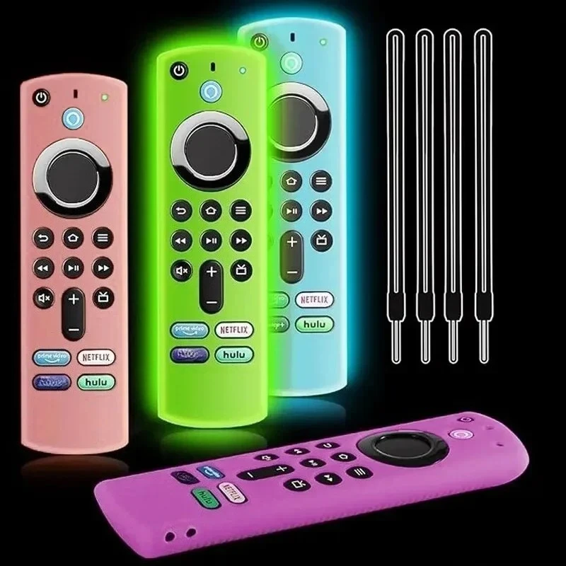 Silicone Case for ALEXA Voice Compatible For Fire TV Stick 4K 3rd Gen Remote, Shockproof Anti-Slip Protector Cover