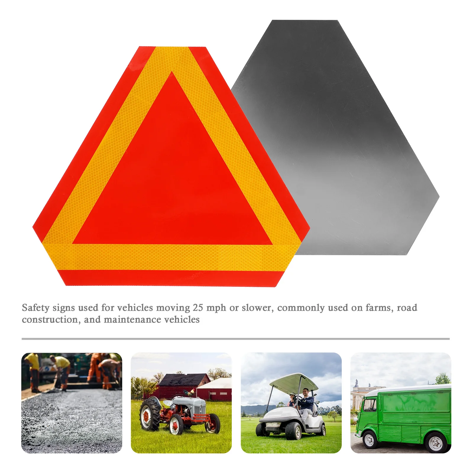 Vehicle Reflective Tailgate Auto Sign Car Slow Moving Strips Move Stickers Warning Tape Magnetic Stripe Board