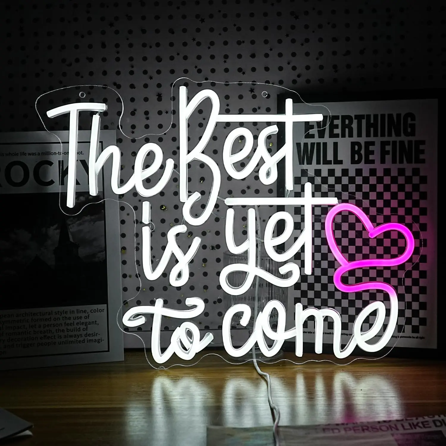 

Unique Neon Wall Sign The Best Is Yet To Come Neon Lights for Bar Bedroom Studio Wedding Decor Aesthetics Draw Birthday Gifts