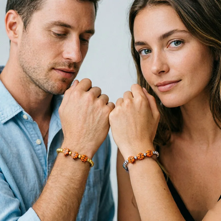 Trendy Basketball Football Baseball Strand Bracelet Unisex Activewear Accessories Couple Braslet Sports Fan Gear Versatile Joias