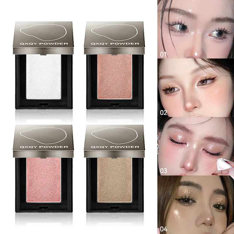 QXQY multi-use powder, pearl fine flash monochrome blush, natural color, delicate high gloss eye makeup, lasting makeup