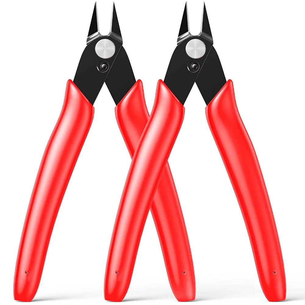 170 Flush Wire Cutters, Multi Functional Precision Electronic Sharpest Side Pliers with an Opening Spring for Any Cutting Needs