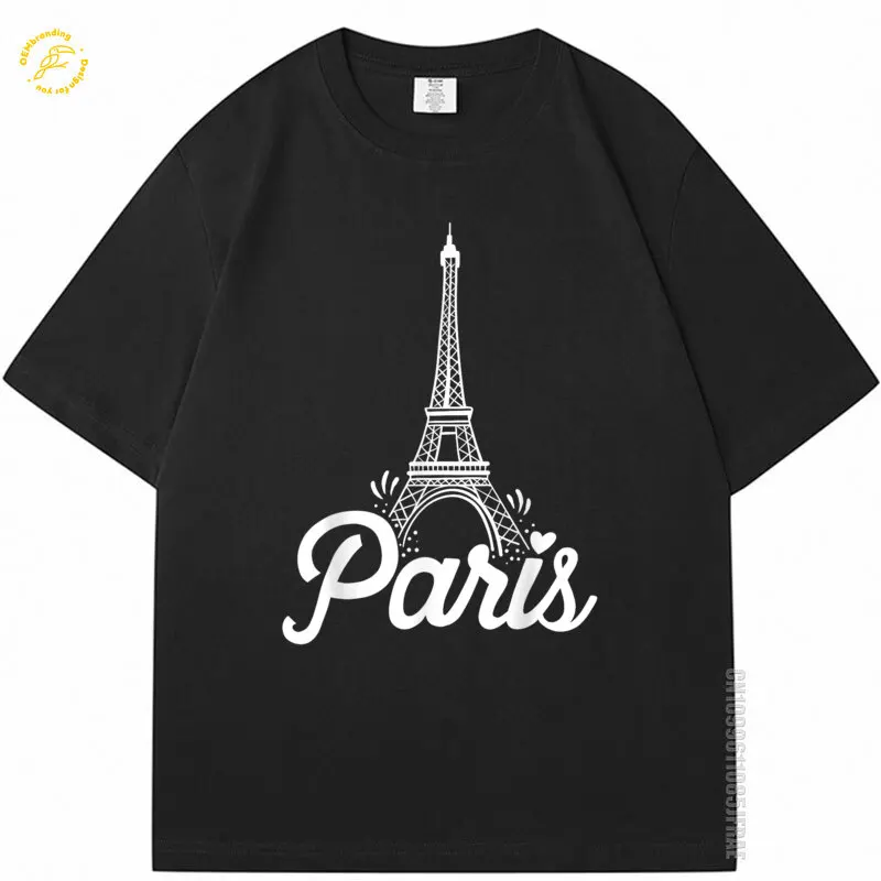 

2025 100% Cotton Men Tshirt Paris France Eiffel Tower Vintage Gift Oversized T-Shirt 남자 반팔티 Man T Shirt 하이퀄리티 반팔 Short Sleeve