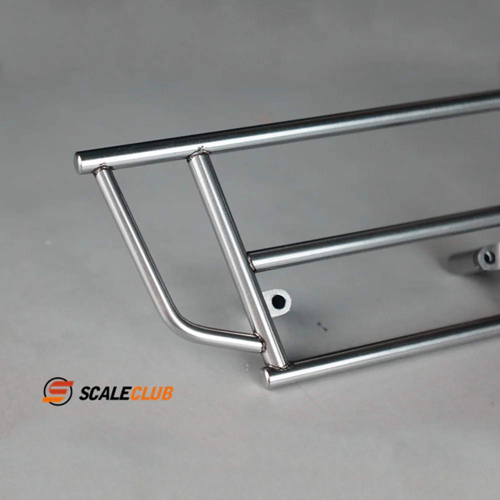 Model Scaleclub do ciężarówki RC Tamiya LESU 1/14, metalowy przedni zderzak z częściami do ulepszeń oświetlenia lub częściami do samodzielnej modyfikacji.