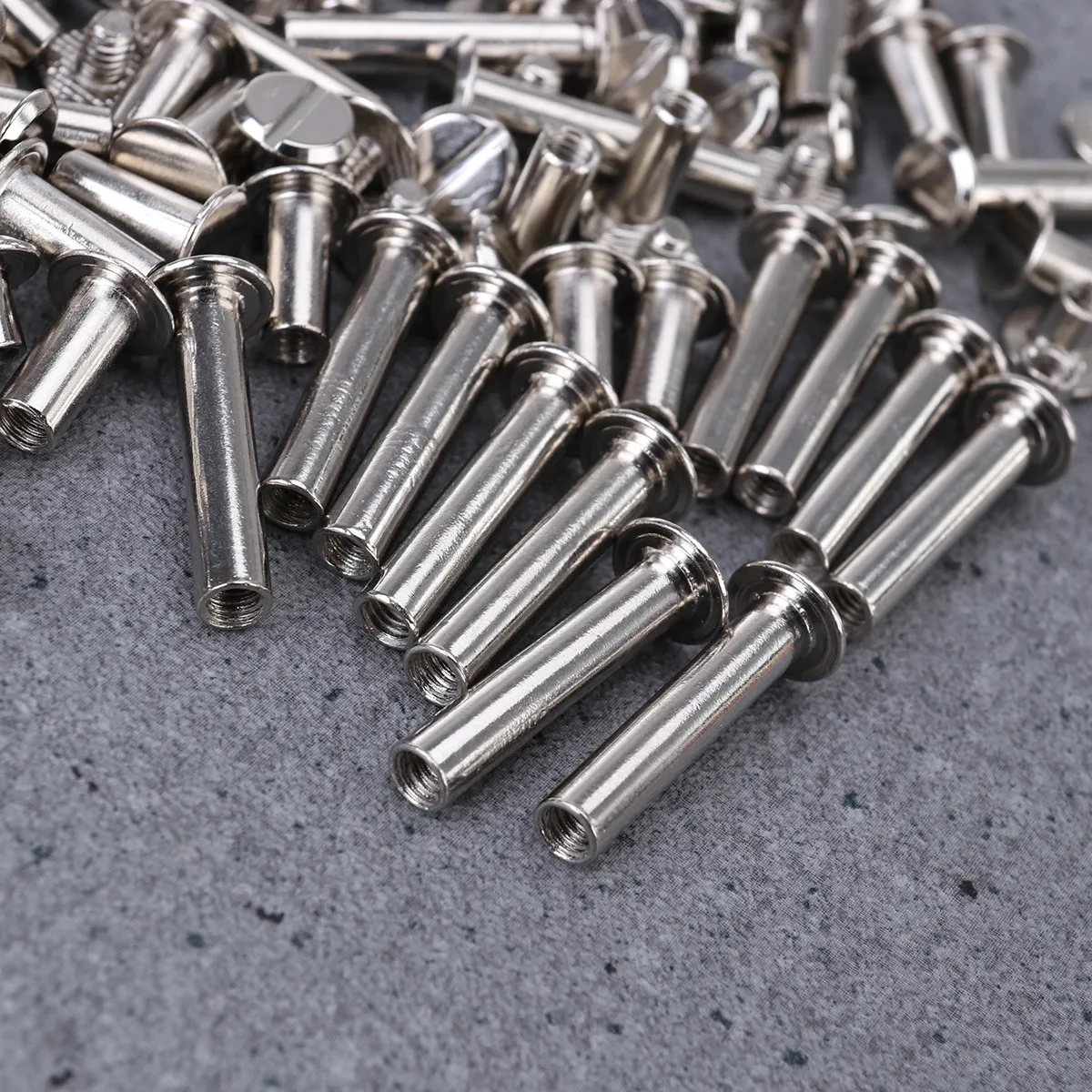 

60Pcs Steel Binding Screws Assorted Sizes Round Flat Head Binding Posts for Bookbinding Document Albums Metal Screw Kit