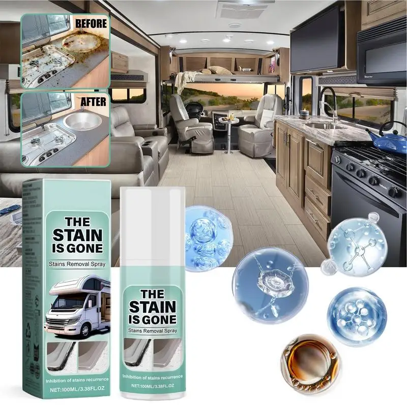 Car Stain Remover Spray 100ml Car Interior Refinisher Cleaner Effective Car Interior Cleaner Car Interior Refinisher Cleaner