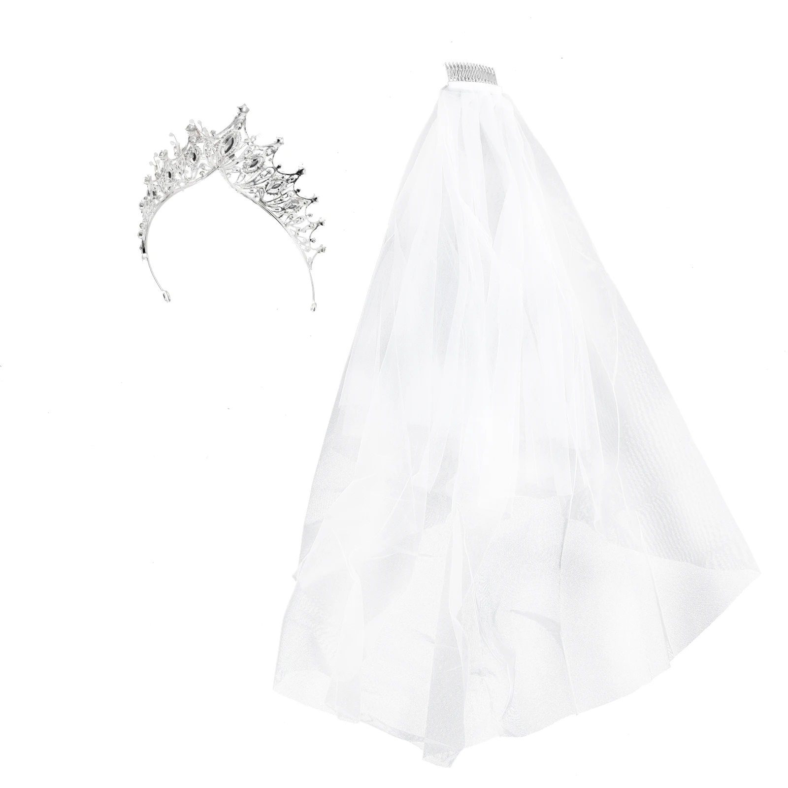 

1 set 1 Set Wedding Headwear Crystal Rhinestone Tiara Alloy Bridal Headdress For Bride Festival Party Decoration Hair Jewelry