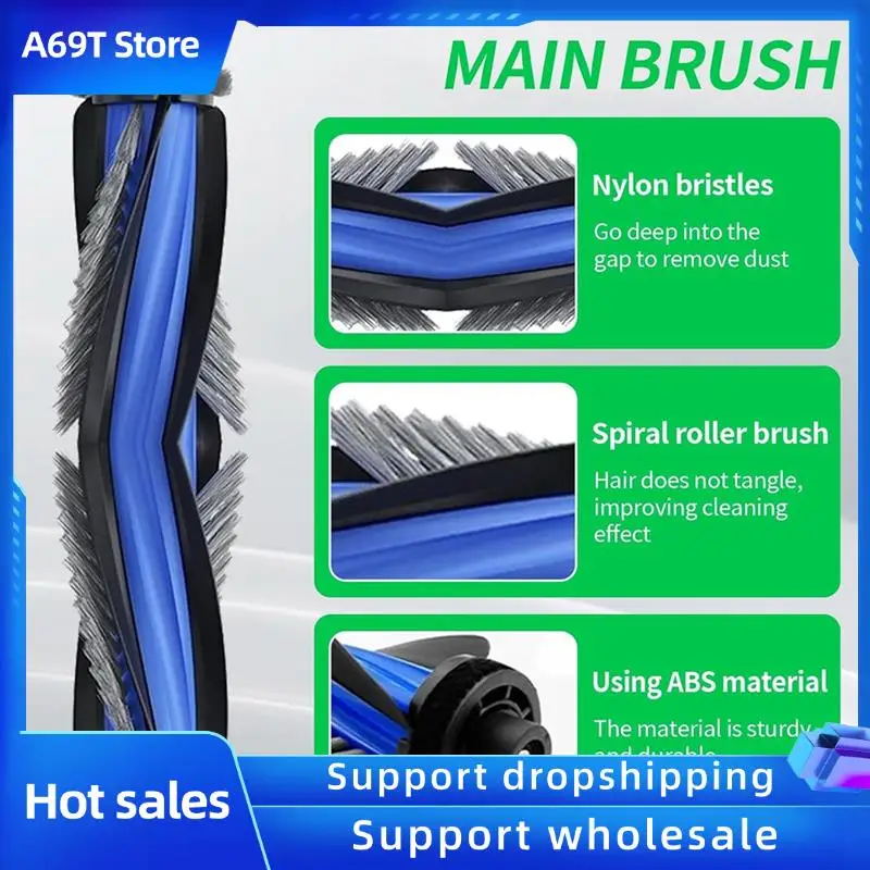 

A69T 14 шт. комплект вакуумных аксессуаров для щетки ECOVACS DEBOT X8 PRO, роликовая швабра, боковые щетки, фильтры, мешки для пыли