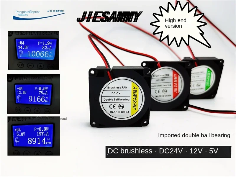 

Jiesammy Ball Bearing 4010 Printer Turbofan 4cm High Turn 24V 12V 5V Cooling Fan40*40*10MM