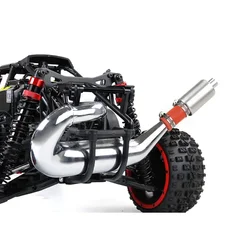 ステンレス鋼エキゾーストパイプ,カーキット,サイレンサー,Hpi,Baja,Rovan,5B, 5T, 5SC, LOSI, TDBX, FS, 1/5, 1セット