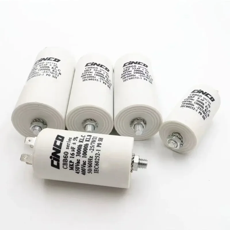 On 4/5/6/8/10/12/14/15/16/18/20/25/30/35/40/45/50uf, The Capacitor Pump Motor Starts The Capacitor 450V Lug Screw 50/60Hz.