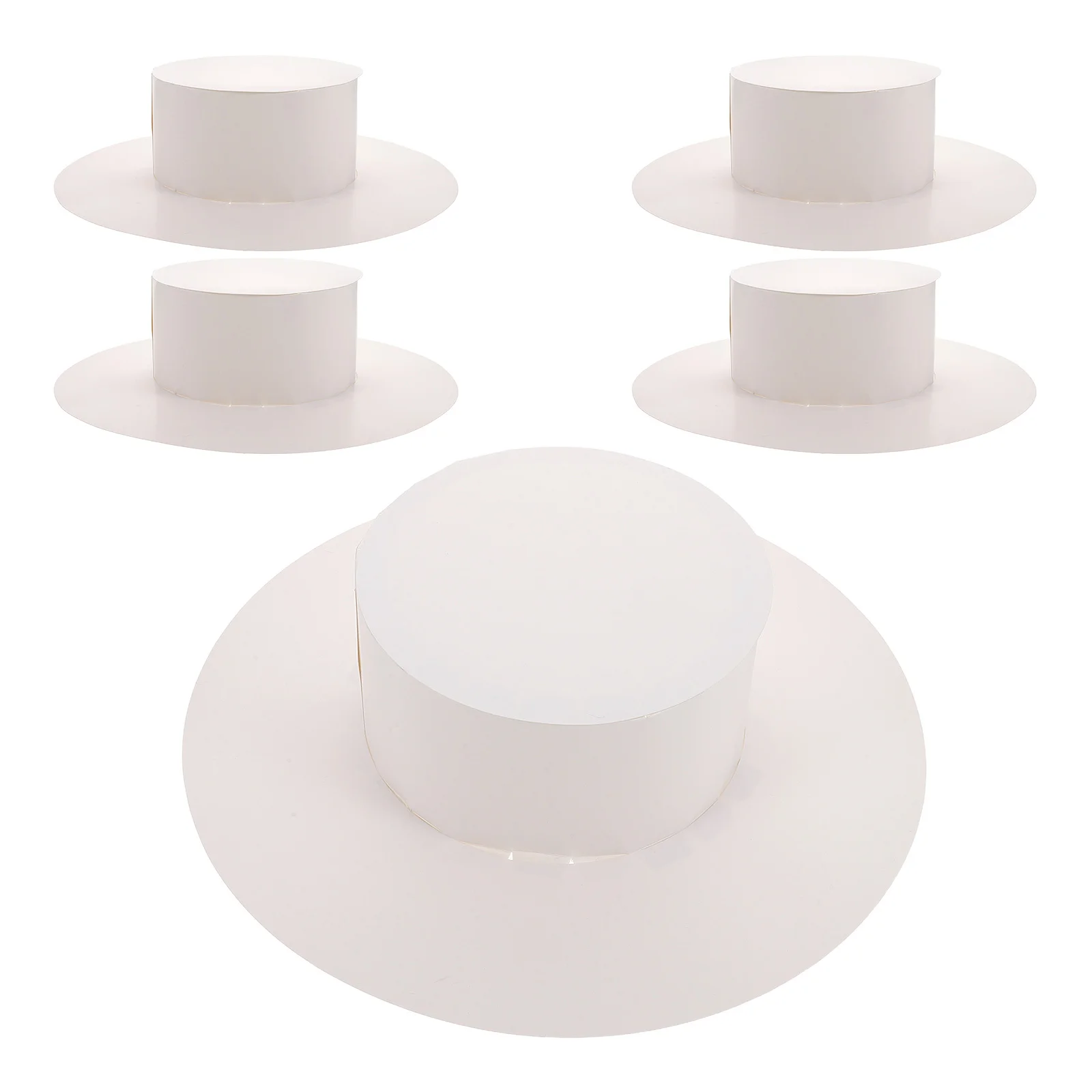 5Pcs DIY Paper Hats for Kids Creative Painting Crafts Blank Hand-Painted Kids Sun Hats Family Activity Art Supplies