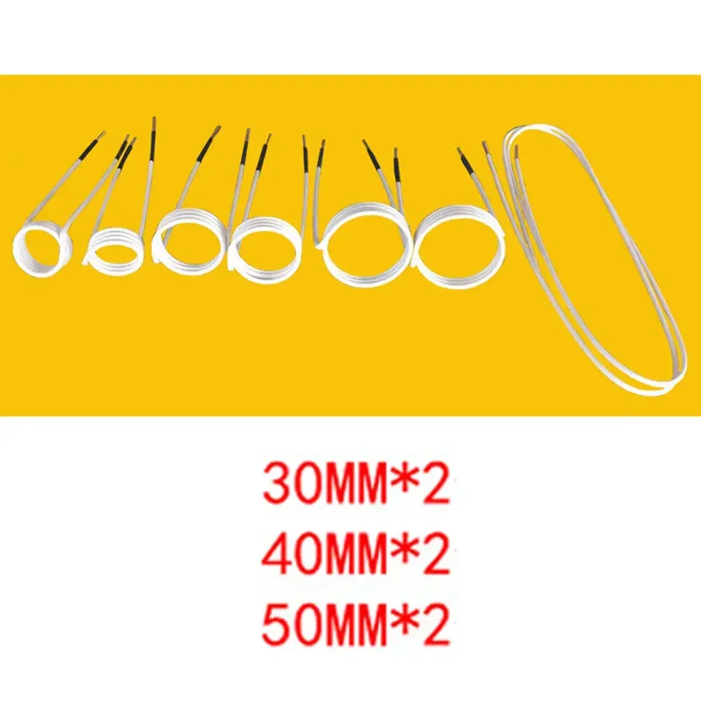 Kit di otto elementi per bobine di induzione per riscaldamento per mini conduttore per riscaldatore a induzione magnetica 6 bobine + 2 fili Strumento di riscaldamento