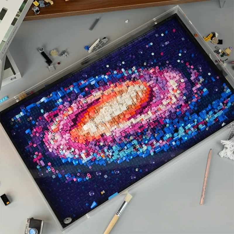 3091PCS Creative 3D The Milky Way Galaxy Painting Building Blocks Famous Nebula Art Photo Frame Home Decorations Toys Adult Gift
