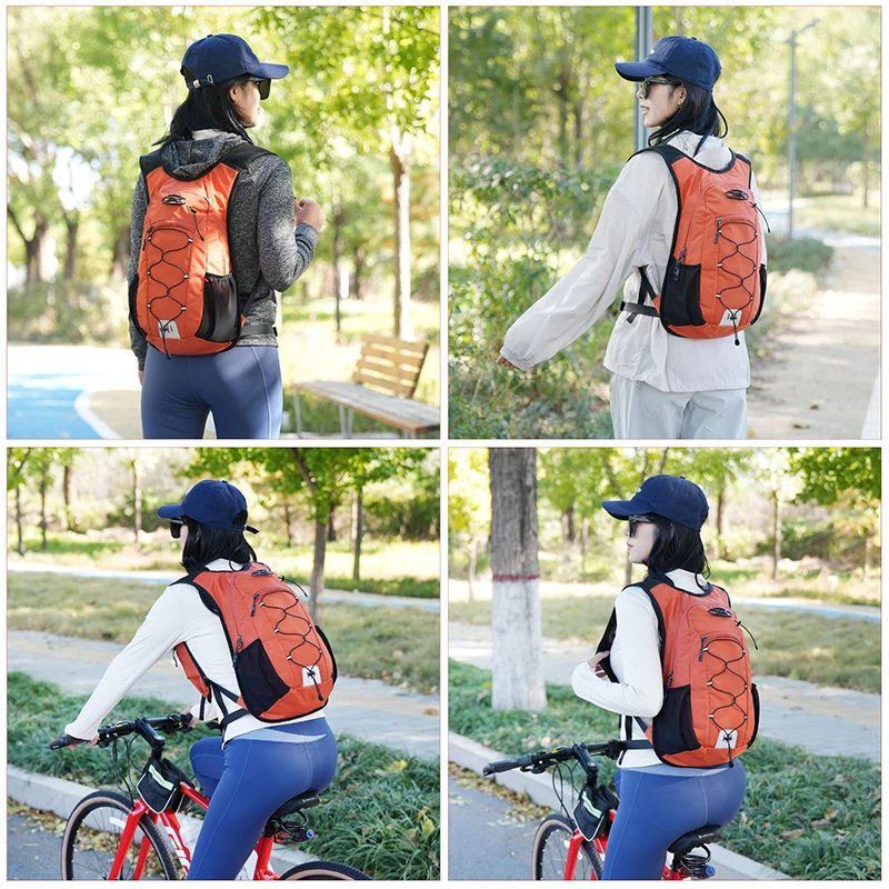 Cycling Water Bag Backpack Waterproof Nylon Rucksack Outdoor Hiking Mountaineering Hydration Daypack No Water Bladder
