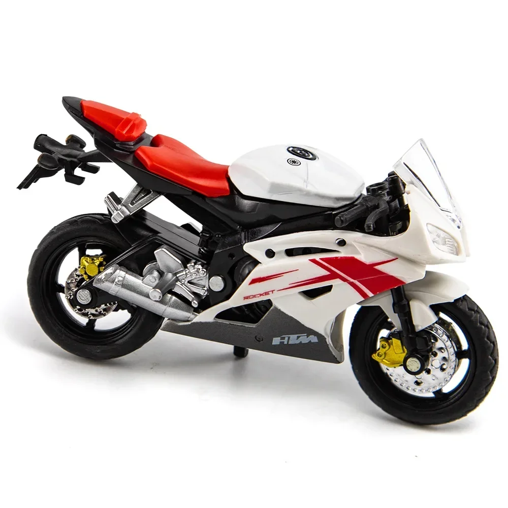 1:18 Simulated Yamaha R6 Alloy Car Model Children's Toy Boy Shock Absorber Steering Collection Ornaments