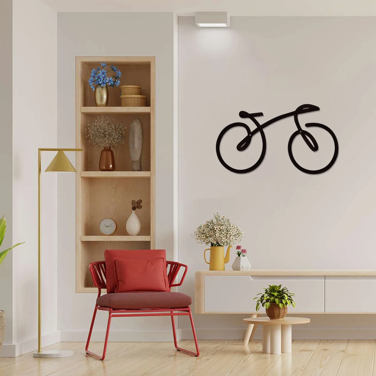 1pc Geometric Bicycle Metal Wall Art Wall Art Vintage Bike Metal Wall Art Decor Antique Style Bicycle Wall Art