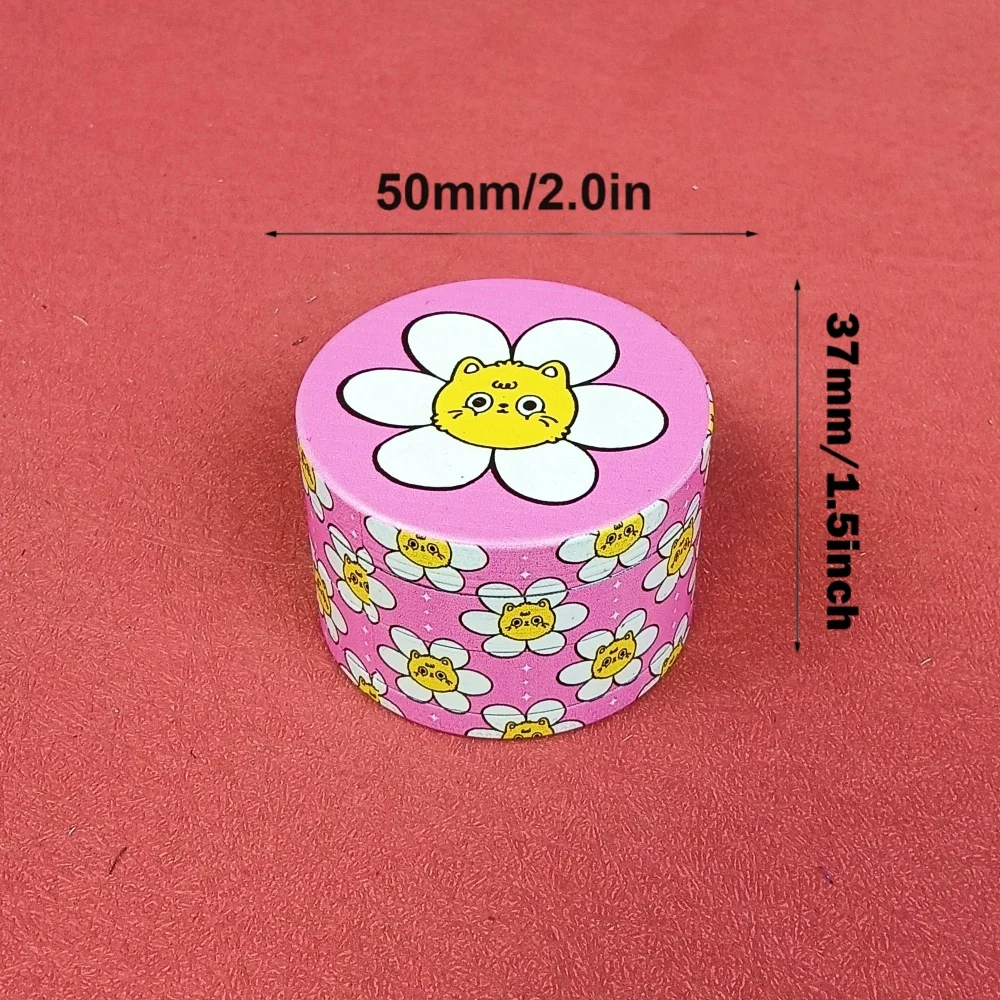 2in زهرة عشب طاحونة 4-layer دليل الملح الفلفل الخام العشب التبغ طاحونة مطحنة معدنية التوابل مدقة هاون الدخان السجائر أداة #4