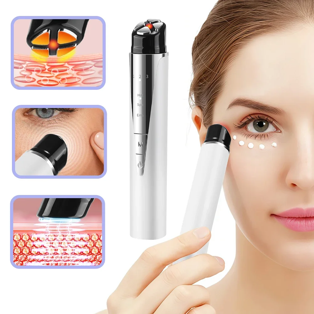 

EMS Electric Eye Massager Heating Vibration Facial Beauty Instrument For Relax Eye Dark Circles Eye Bags Puffiness Eye Massage