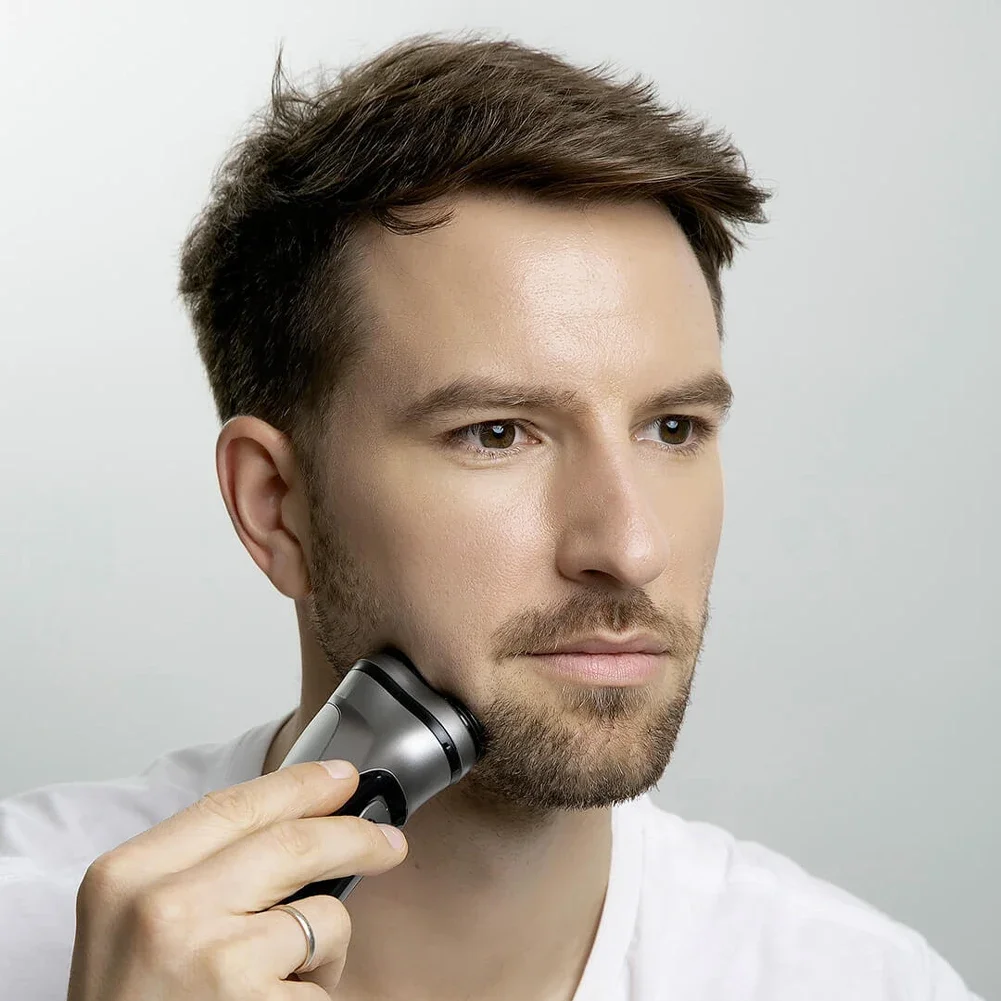 2 in 1 Electric Rotary Shavers for men 5W Razor Rechargeable Hair Trimmer 3D Floating Blade Washable Rotary Shaving Machine