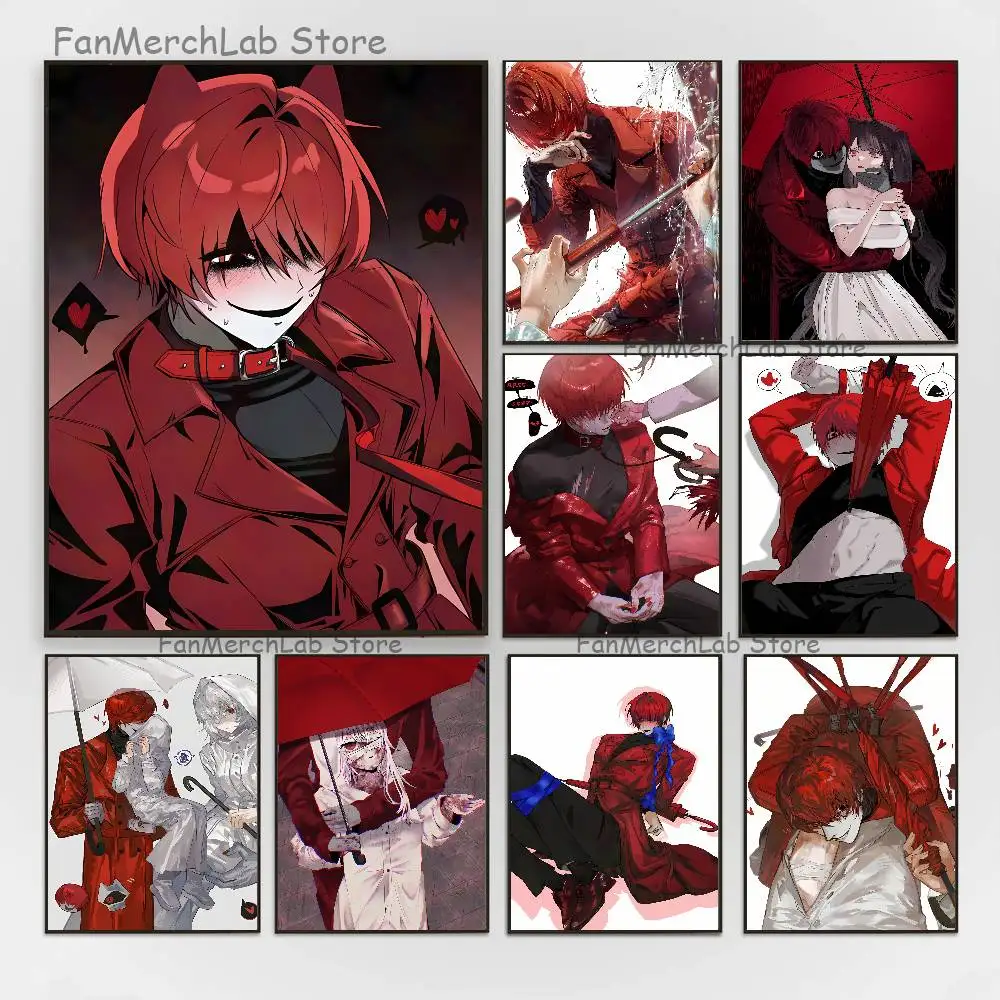 

H-Homicipher Mr.ScarletellaS Anime Poster Multi-Purpose Wall Art for Living Room Bedroom Office Hallway Bar Home Decor Gift