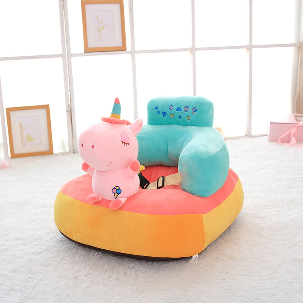 Baby Sofa Support Seat Cover Cartoon Animal Plush Learning To Sit Chair Cradle Children Baby Feeding Portable Seat Soft Cushion