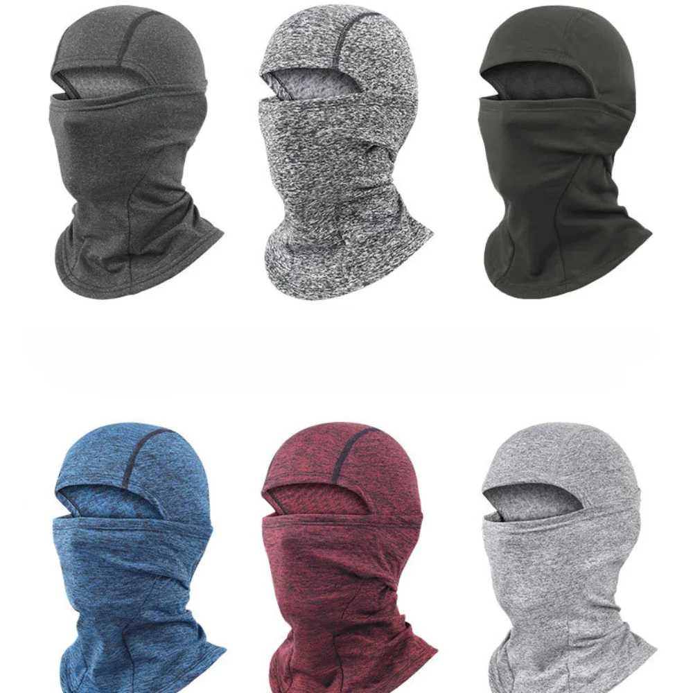 Warm Cycling Mask Motorcycle Mask Helmet Head Cover Balaclava With Fleece Windproof Neck Cover Cold Ski Mask Winter