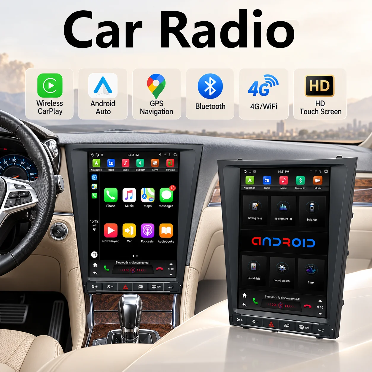Android Car Radio For Lexus GS300 GS350 GS450 GS460 2004-2011 Wireless CarPlay GPS Navigation Multimedia Player Touch Screen