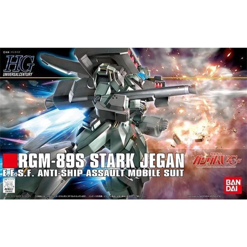 

Bandai HGUC 104 RGM-89S STARK JEGAN 1/144 Scale Gundam Anime Robot Assembly Model Toy for Collectors And Children's Gift